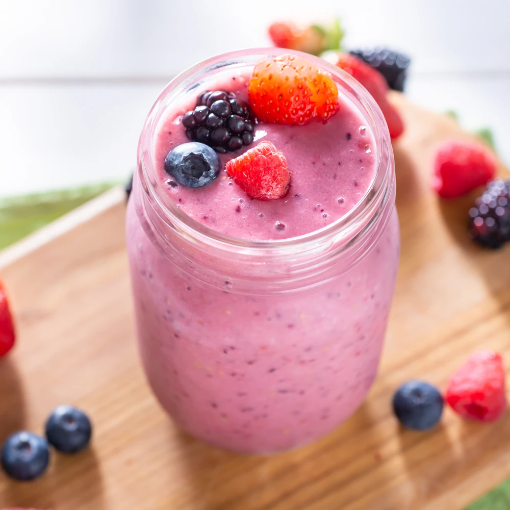 Smoothie frutal con creatina